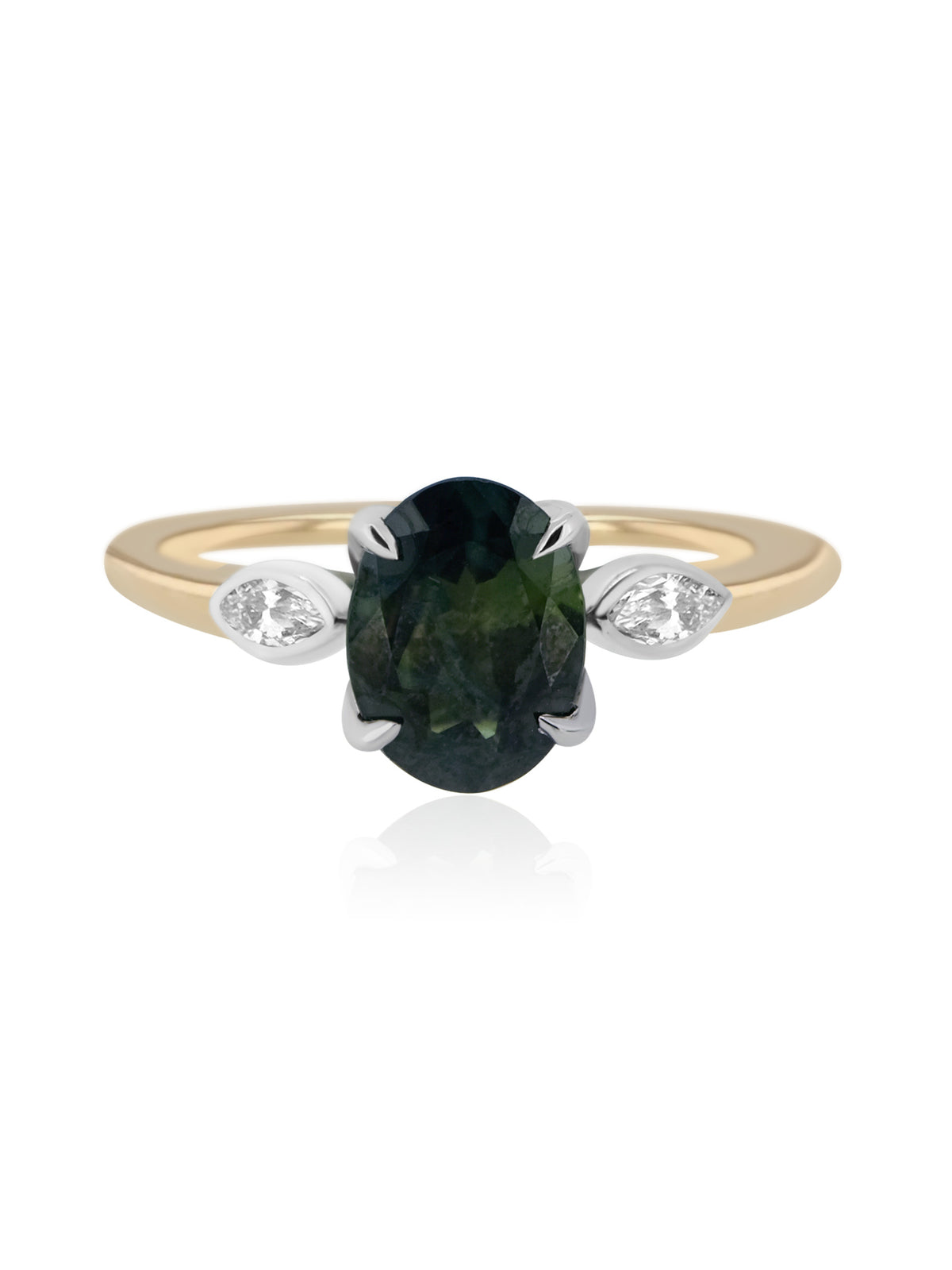 Oval Green Sapphire Ring