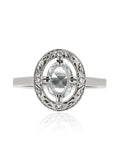 Rose Cut Sapphire Halo Ring