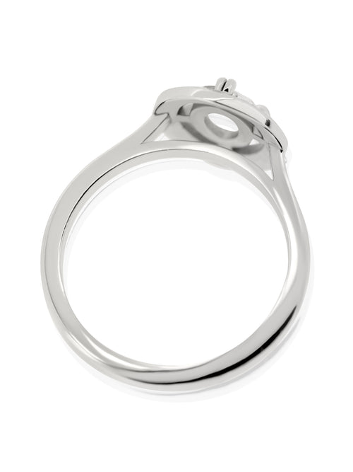 Rose Cut Sapphire Halo Ring