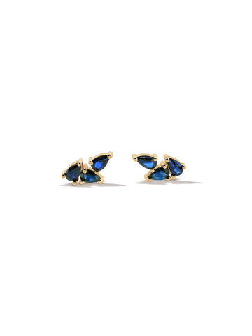 1.22ct Trilliant Blue Sapphire Ring