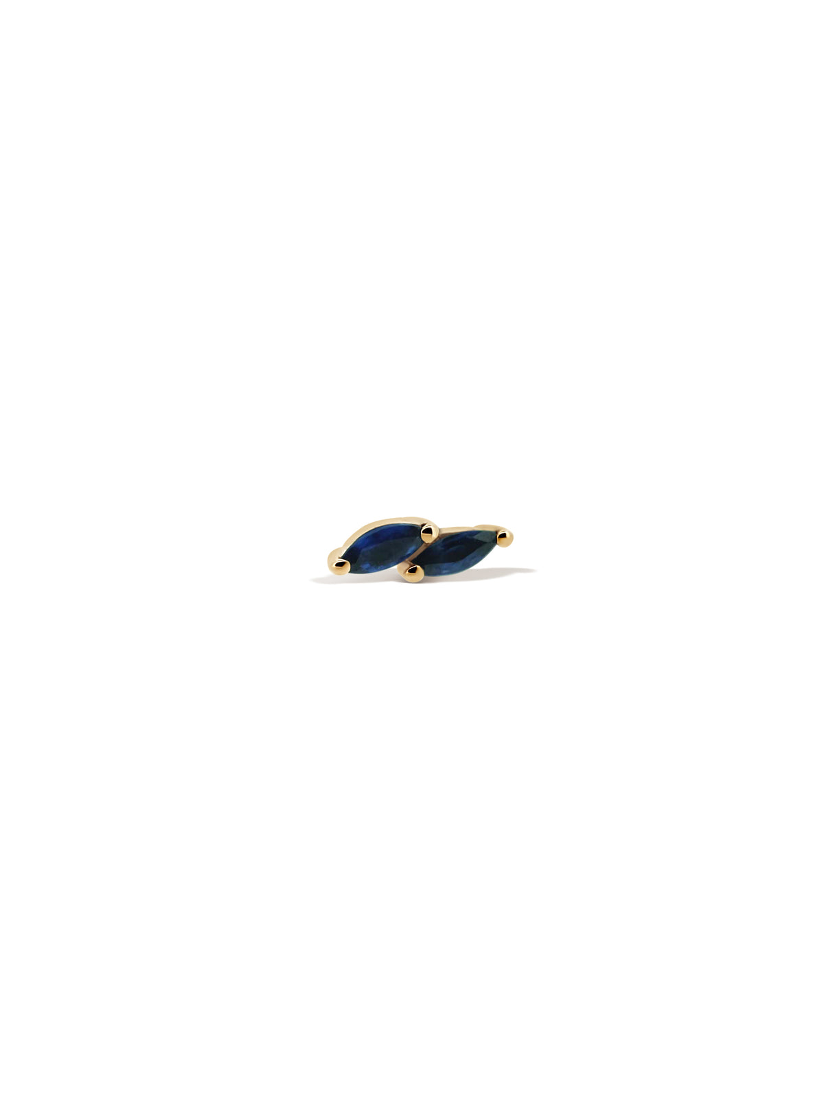 Marquise Twin Stud  - Natural Sapphire
