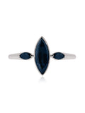 Three Stone Sapphire Marquise