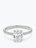 1ct D colour VS2 clarity Oval w/ Pave Shoulders